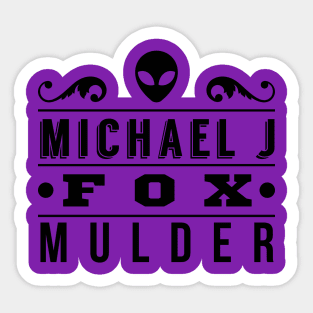 Michael J Fox Mulder Sticker